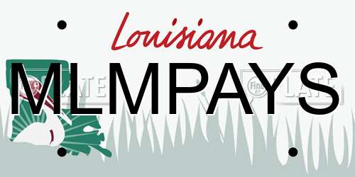 MLMPAYS Louisiana License Plate