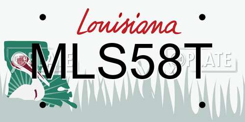 MLS58T Louisiana License Plate