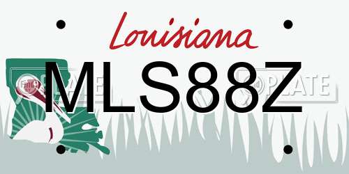 MLS88Z Louisiana License Plate