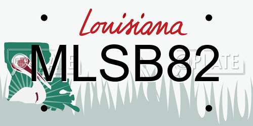 MLSB82 Louisiana License Plate