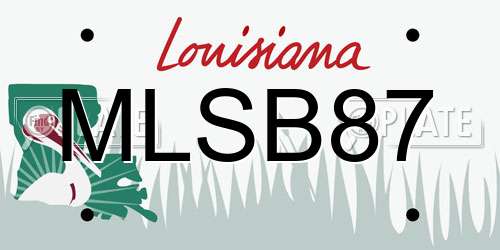 MLSB87 Louisiana License Plate