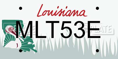 MLT53E Louisiana License Plate