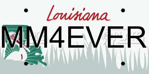 MM4EVER Louisiana License Plate