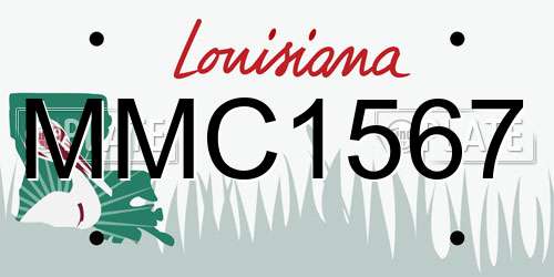 MMC1567 Louisiana License Plate