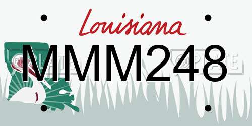 MMM248 Louisiana License Plate