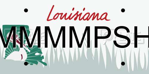 MMMMPSH Louisiana License Plate