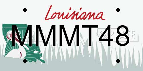 MMMT48 Louisiana License Plate