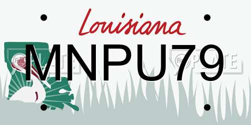 MNPU79 Louisiana License Plate