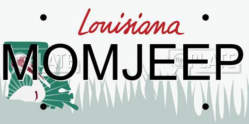 MOMJEEP Louisiana License Plate