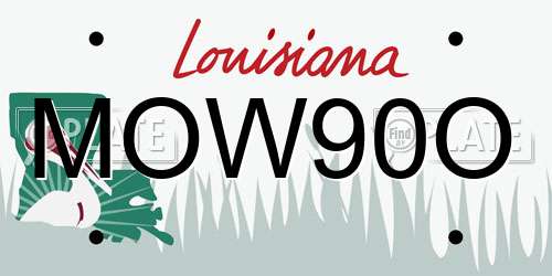 MOW90O Louisiana License Plate