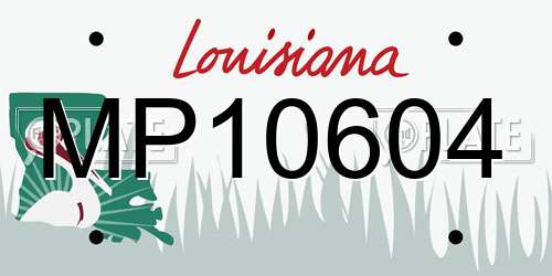 MP10604 Louisiana License Plate