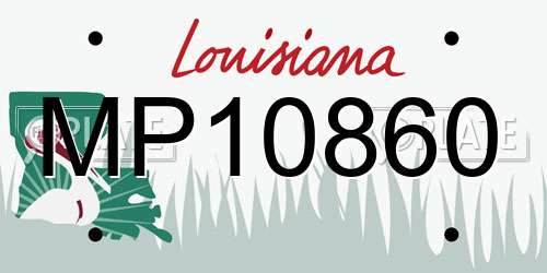 MP10860 Louisiana License Plate