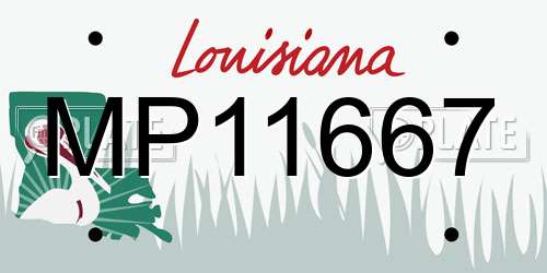 MP11667 Louisiana License Plate