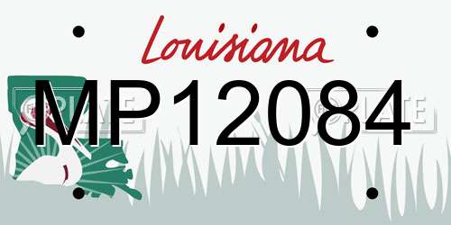 MP12084 Louisiana License Plate