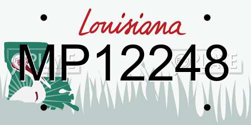 MP12248 Louisiana License Plate
