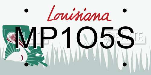 MP1O5S Louisiana License Plate