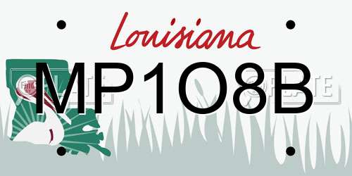 MP1O8B Louisiana License Plate