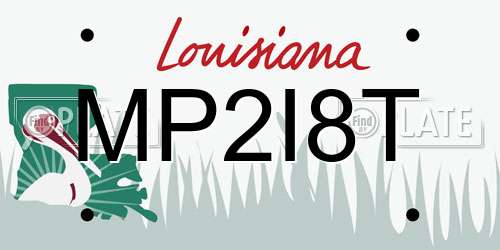 MP2I8T Louisiana License Plate