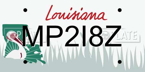 MP2I8Z Louisiana License Plate