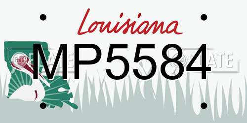MP5584 Louisiana License Plate
