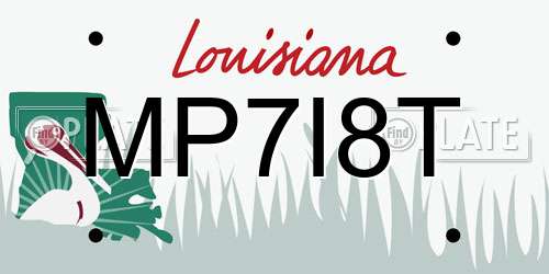 MP7I8T Louisiana License Plate