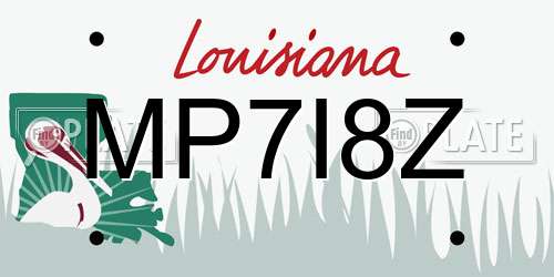 MP7I8Z Louisiana License Plate