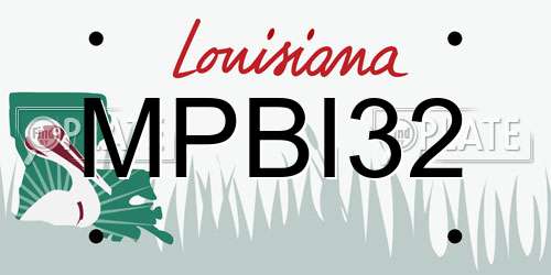 MPBI32 Louisiana License Plate