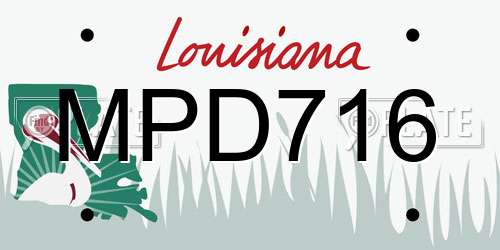MPD716 Louisiana License Plate