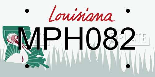 MPH082 Louisiana License Plate