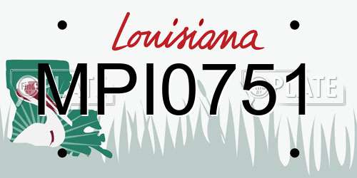 MPI0751 Louisiana License Plate