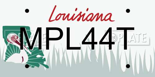MPL44T Louisiana License Plate
