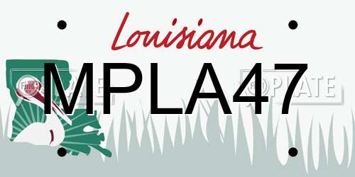 MPLA47 Louisiana License Plate