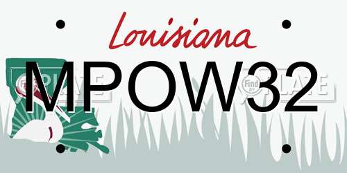 MPOW32 Louisiana License Plate