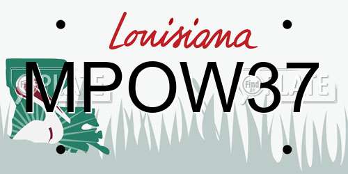 MPOW37 Louisiana License Plate