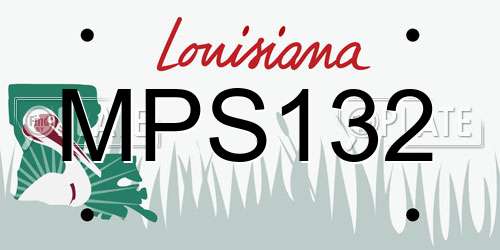 MPS132 Louisiana License Plate