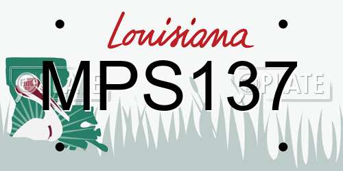MPS137 Louisiana License Plate
