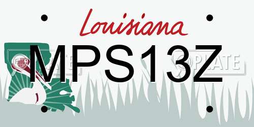 MPS13Z Louisiana License Plate