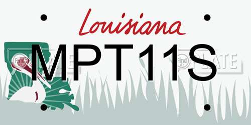 MPT11S Louisiana License Plate