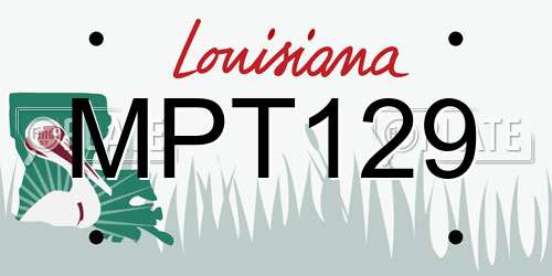 MPT129 Louisiana License Plate