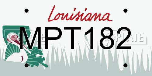 MPT182 Louisiana License Plate
