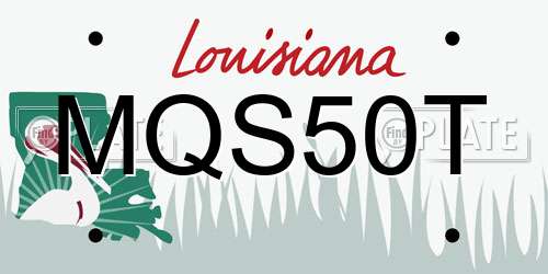 MQS50T Louisiana License Plate