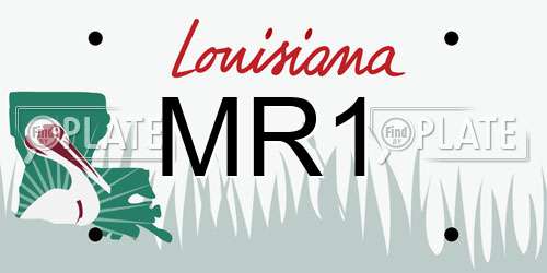 MR1 Louisiana License Plate