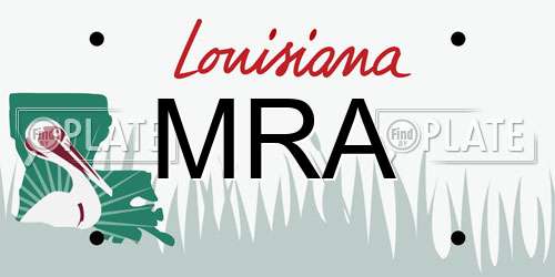 MRA Louisiana License Plate