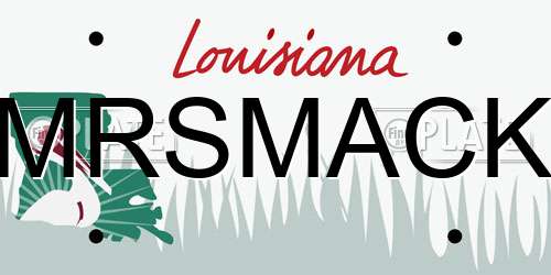 MRSMACK Louisiana License Plate