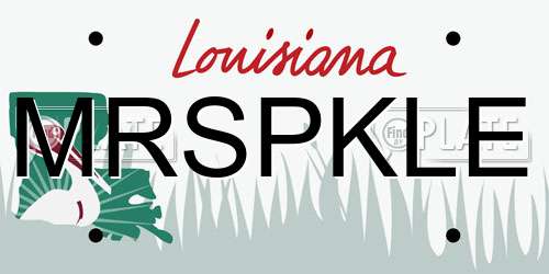 MRSPKLE Louisiana License Plate