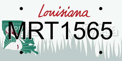 MRT1565 Louisiana License Plate