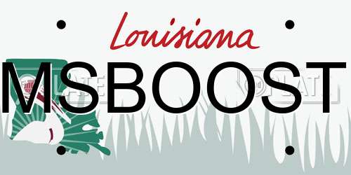 MSBOOST Louisiana License Plate