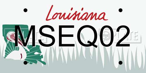 MSEQ02 Louisiana License Plate