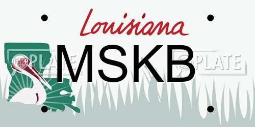 MSKB Louisiana License Plate