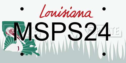 MSPS24 Louisiana License Plate